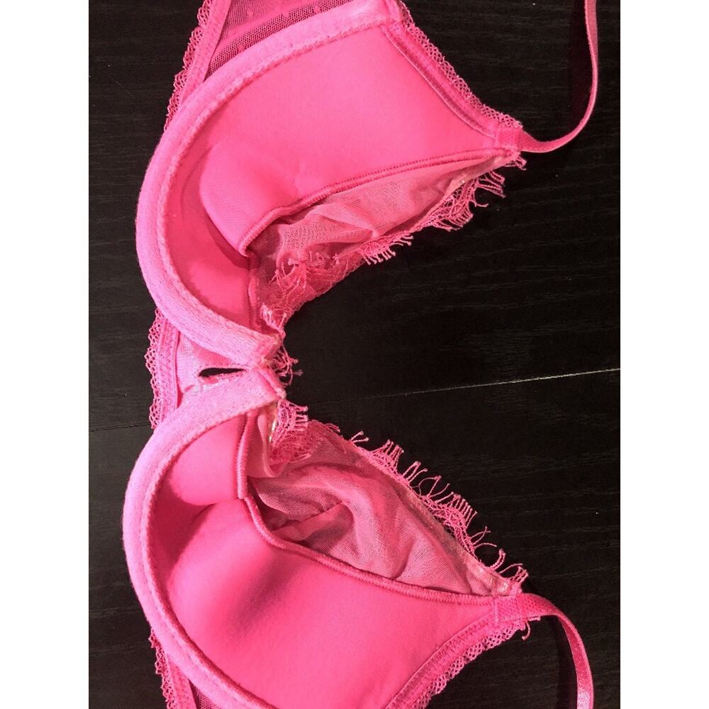 Vintage VICTORIA SECRET 34B 34 B Balconet Bra Pink Very Sexy EUC VS - Picture 8 of 9